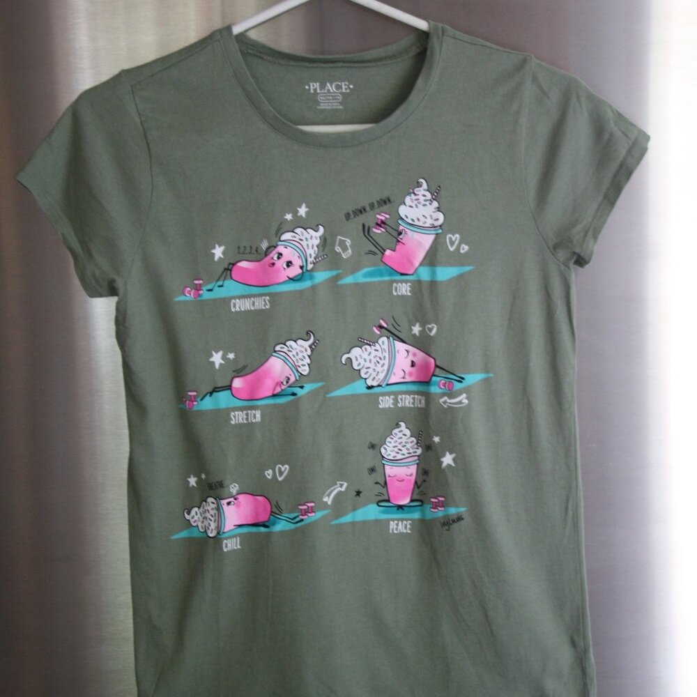 PLACE - T Shirt - Exercise Milkshakes - XL - 14